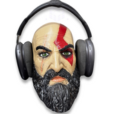 Suporte Para Headset Fone Gamer - Cabeça Kratos God Of War de luxo  pintado a mão Pronta Entrega
