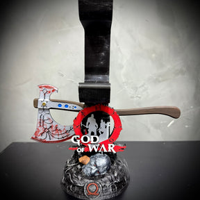 Suporte Premium Duplo Para Controle Ps5/ Ps4 e Xbox  God of War de luxo  pintado a mão + CHAVEIRO DE BRINDE Pronta Entrega