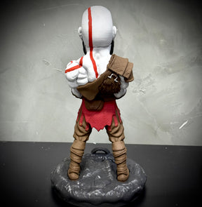 Suporte Premium Para Controle de Playstation e Xbox Kratos de luxo  pintado a mão Pronta Entrega com chaveiro de brinde