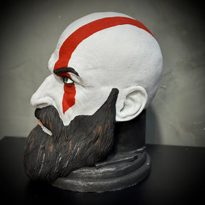 Suporte Para Headset Fone Gamer - Cabeça Kratos God Of War de luxo  pintado a mão Pronta Entrega