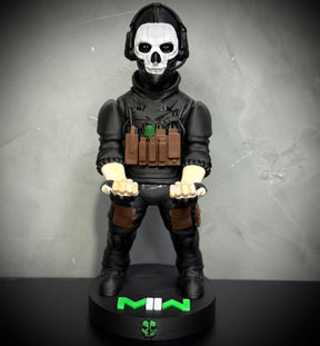 Suporte Premium Para Controle de Playstation e Xbox Ghost Call of Duty de luxo  pintado a mão Pronta Entrega com chaveiro de brinde