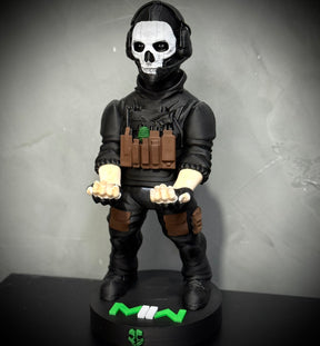 Suporte Premium Para Controle de Playstation e Xbox Ghost Call of Duty de luxo  pintado a mão Pronta Entrega com chaveiro de brinde