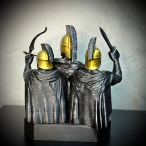 The Spartan Honor – Os Três Espartanos: Força, Honra e Coragem Premium Decorativo  de Luxo pintado a mão, Pronta entrega