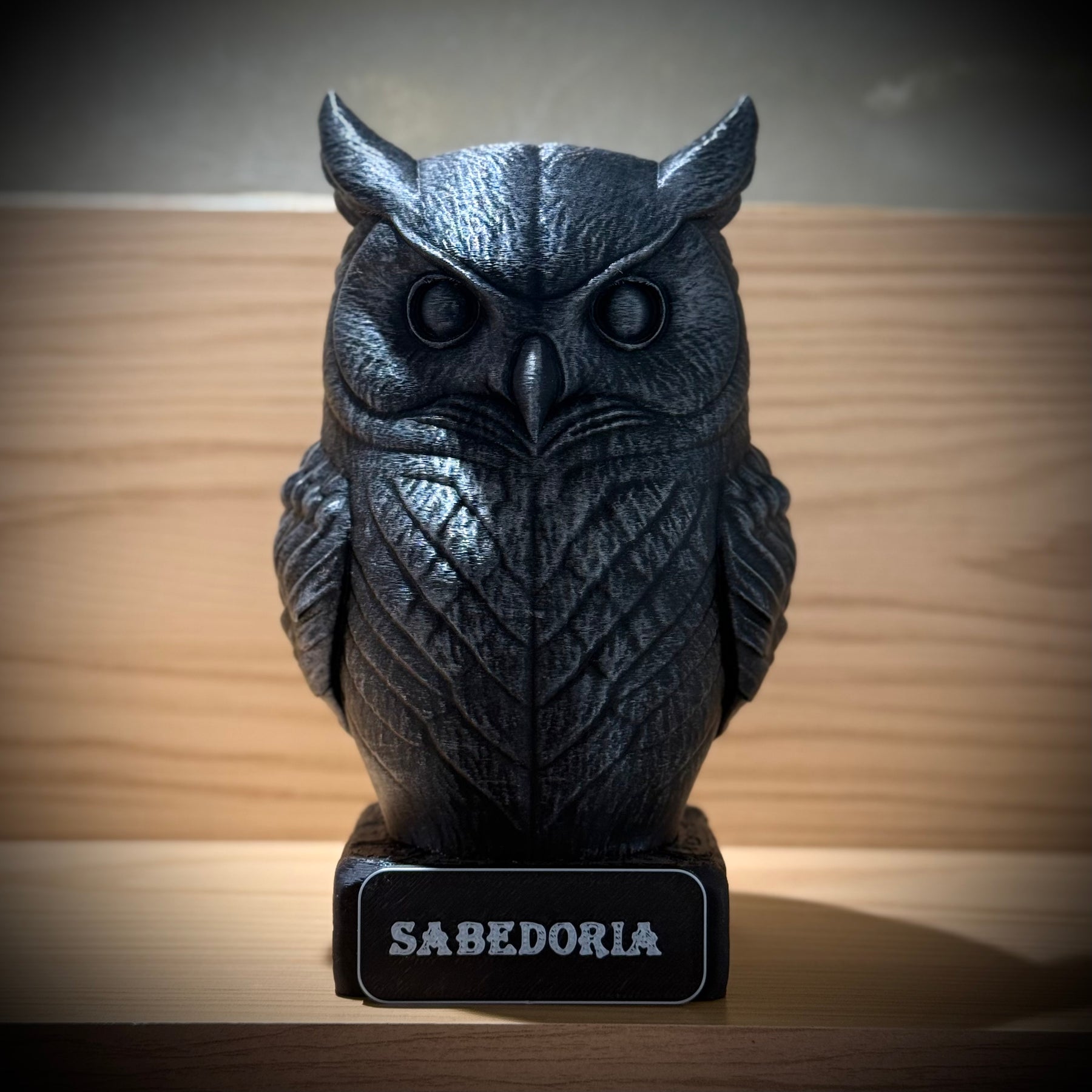 Kit 3 Bustos Premium Decorativos Coruja Sabedoria, Onça Atitude,Urso paciência , de Luxo pintados a mão, Pronta entrega