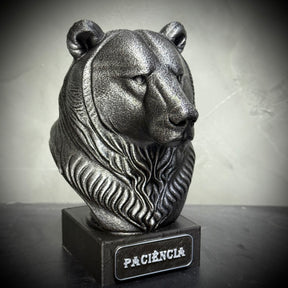 Kit 3 Bustos Premium Decorativos Coruja Sabedoria, Onça Atitude,Urso paciência , de Luxo pintados a mão, Pronta entrega