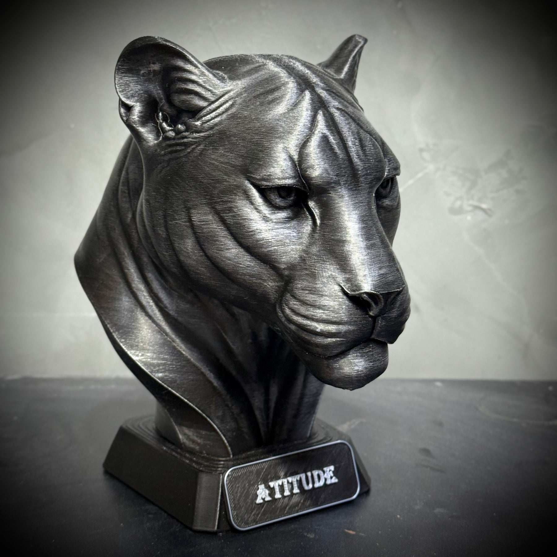 Kit 3 Bustos Premium Decorativos Coruja Sabedoria, Onça Atitude,Urso paciência , de Luxo pintados a mão, Pronta entrega