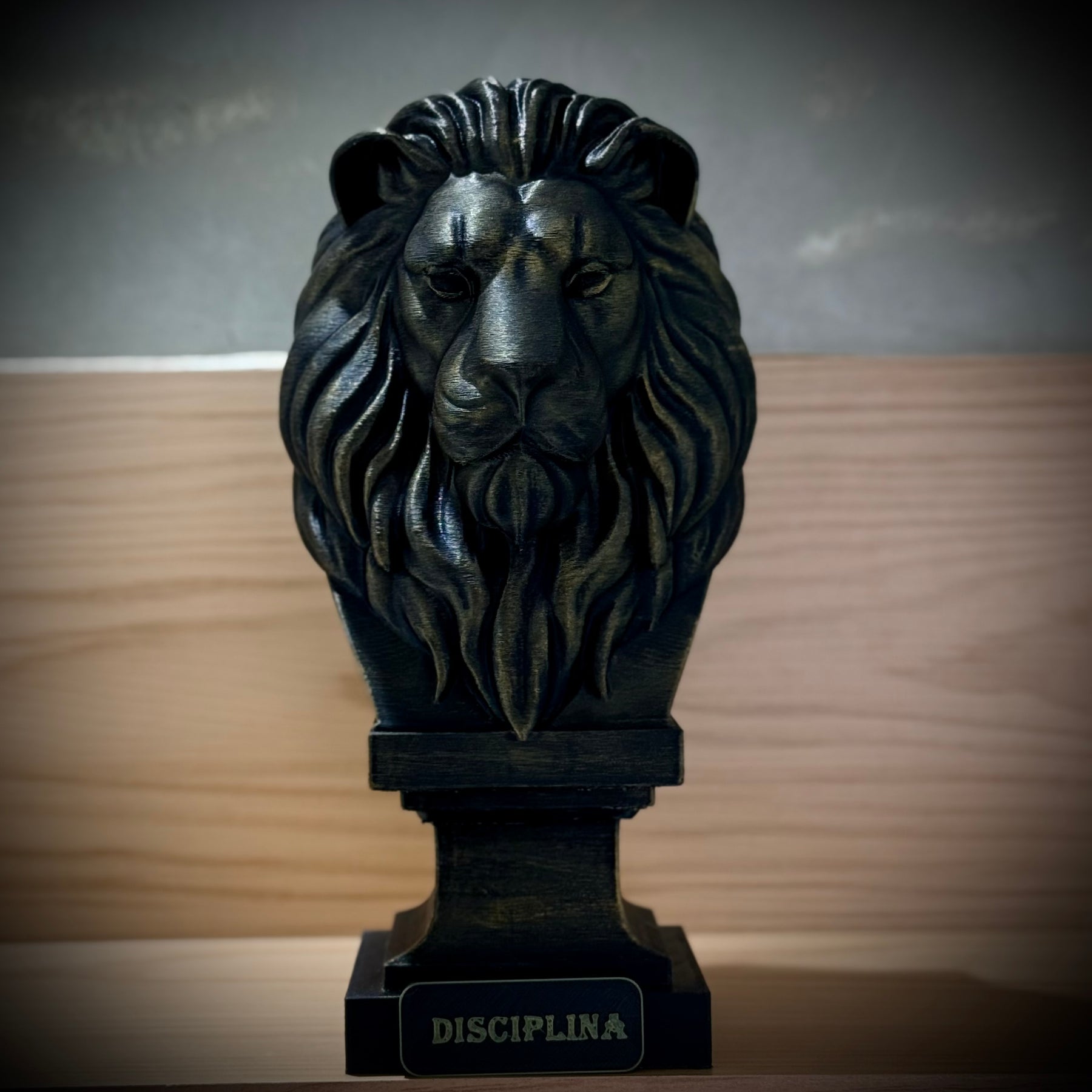 Kit 3 Totens Premium Decorativos Gold, Dourados Leão Disciplina, Lobo Execução, Aguia Foco, de Luxo pintados a mão, Pronta entrega