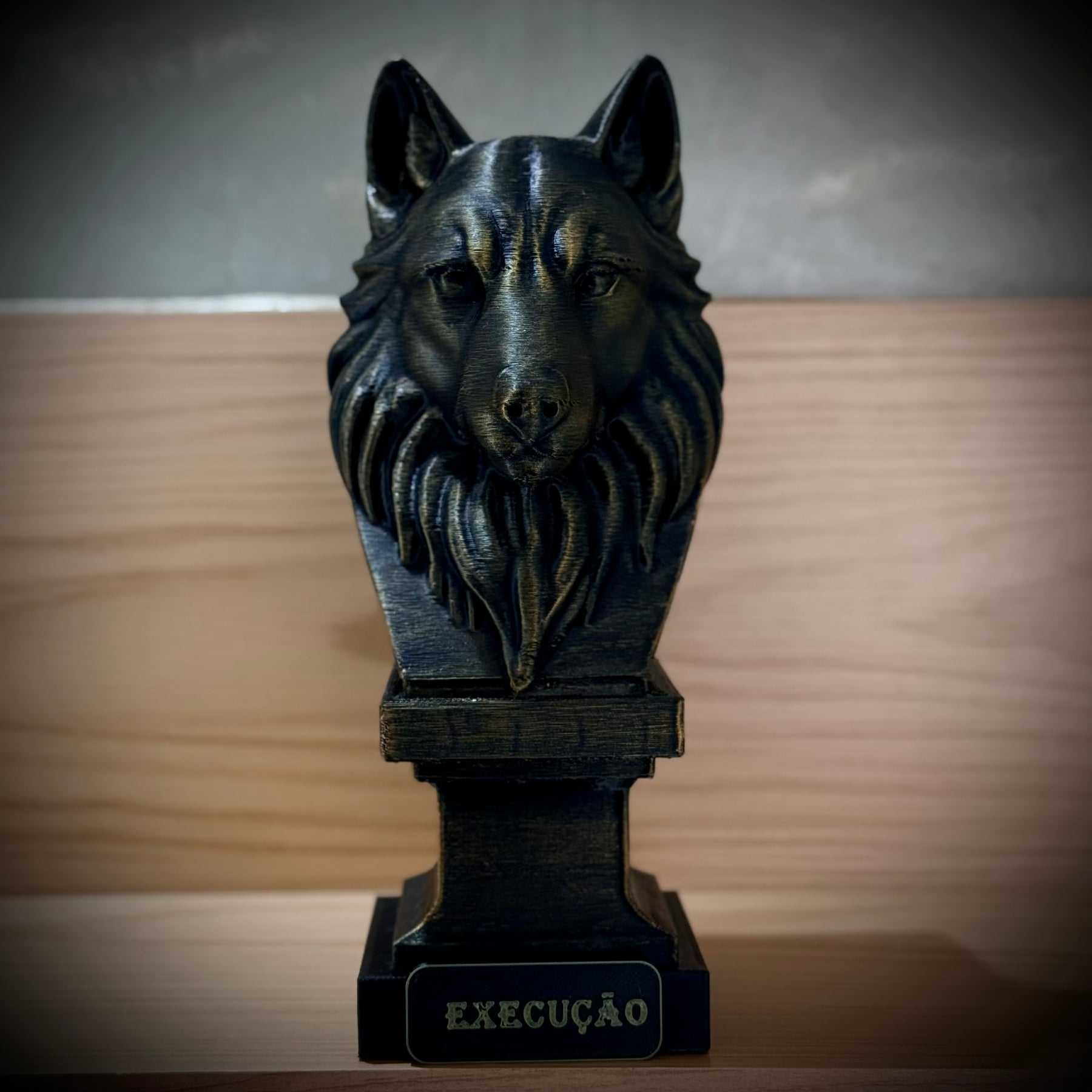 Kit 3 Totens Premium Decorativos Gold, Dourados Leão Disciplina, Lobo Execução, Aguia Foco, de Luxo pintados a mão, Pronta entrega