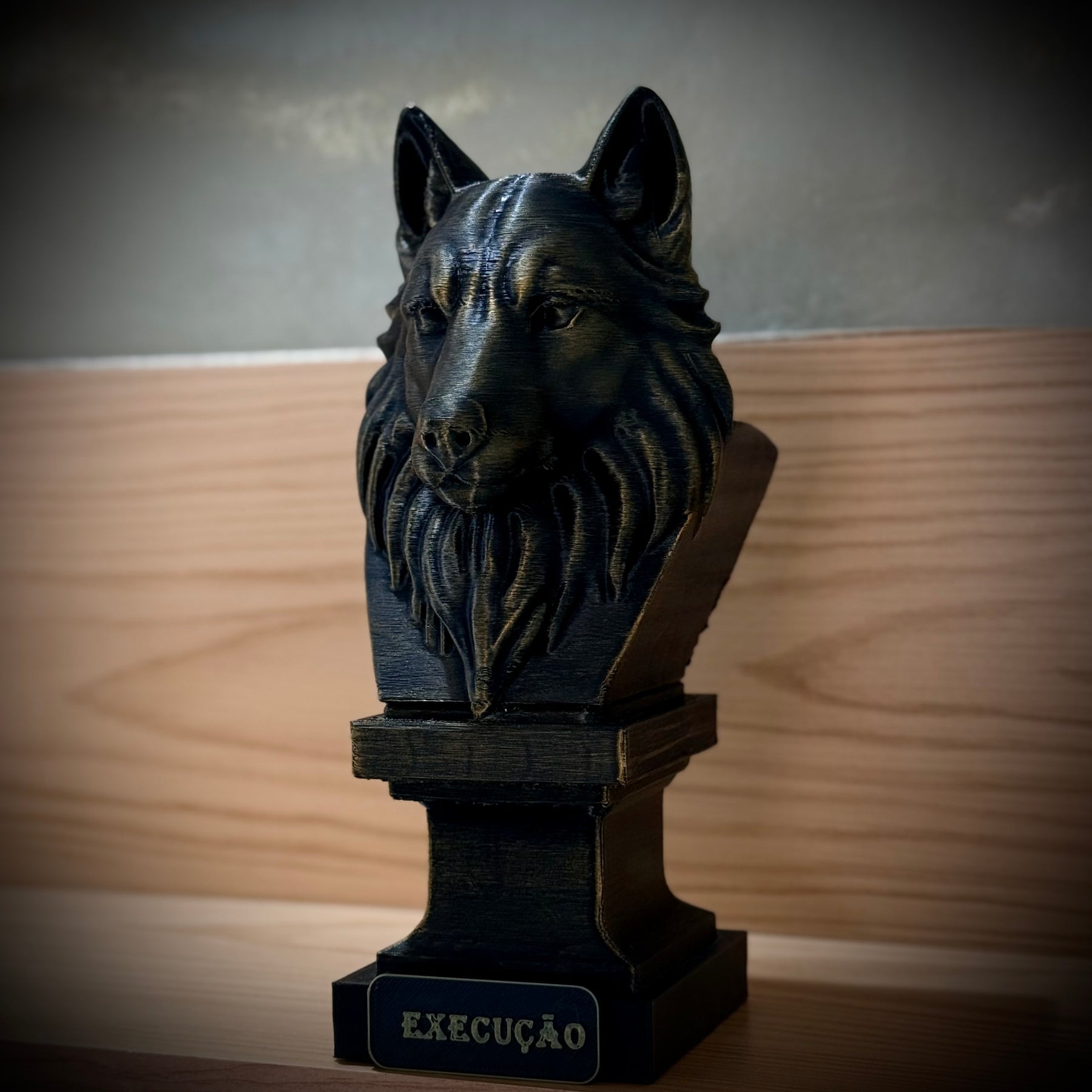 Kit 3 Totens Premium Decorativos Gold, Dourados Leão Disciplina, Lobo Execução, Aguia Foco, de Luxo pintados a mão, Pronta entrega