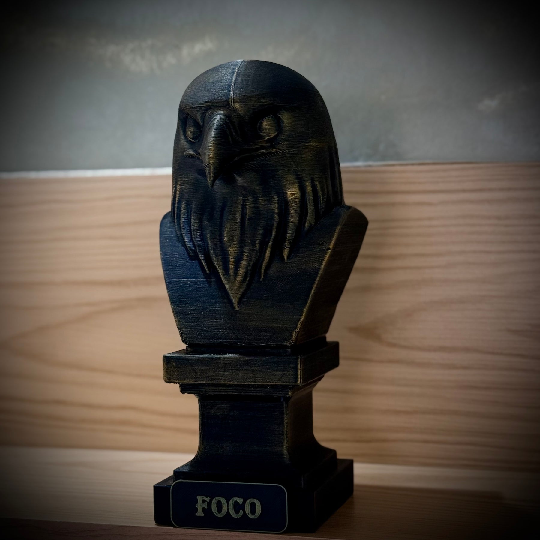 Kit 3 Totens Premium Decorativos Gold, Dourados Leão Disciplina, Lobo Execução, Aguia Foco, de Luxo pintados a mão, Pronta entrega