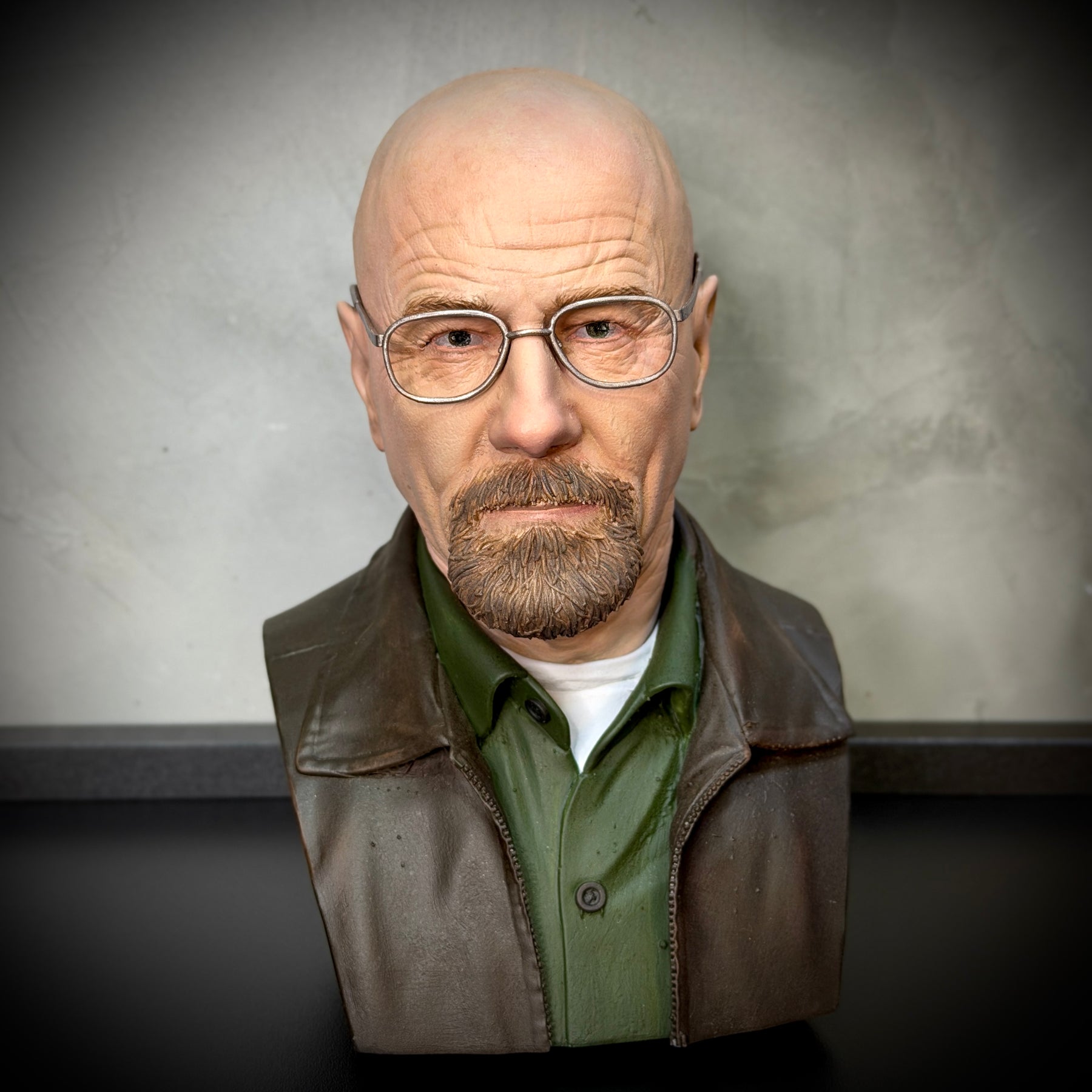 Action Figure Busto Walter White 1/4 (Breaking Bad)  de luxo Resina pintado a mão Híper Realista Pronta Entrega Peça única