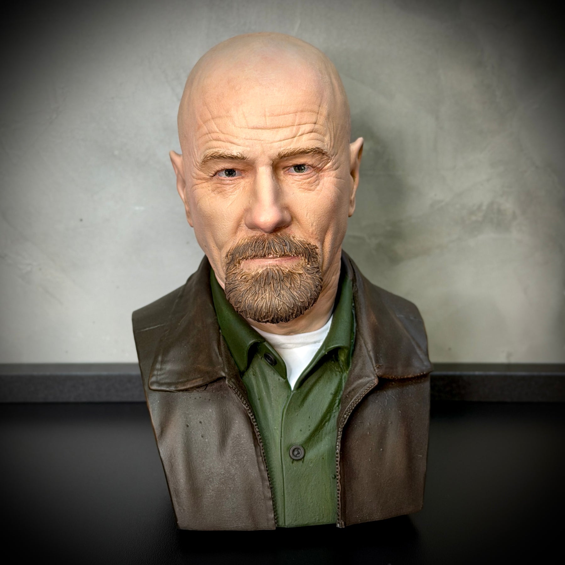Action Figure Busto Walter White 1/4 (Breaking Bad)  de luxo Resina pintado a mão Híper Realista Pronta Entrega Peça única