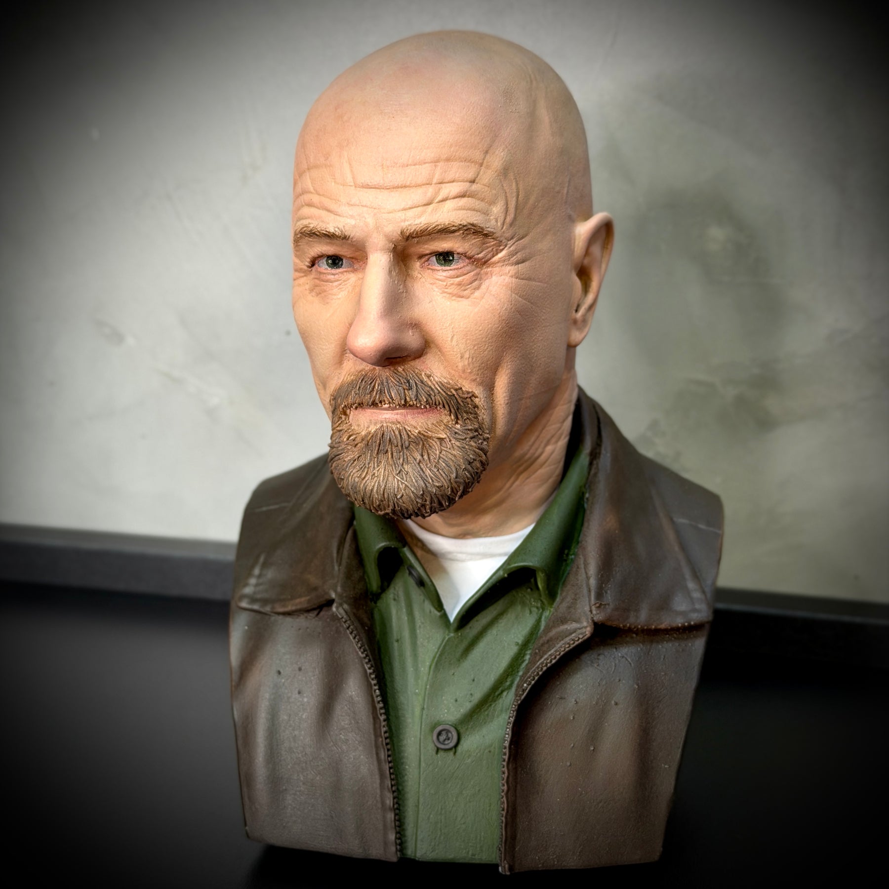 Action Figure Busto Walter White 1/4 (Breaking Bad)  de luxo Resina pintado a mão Híper Realista Pronta Entrega Peça única