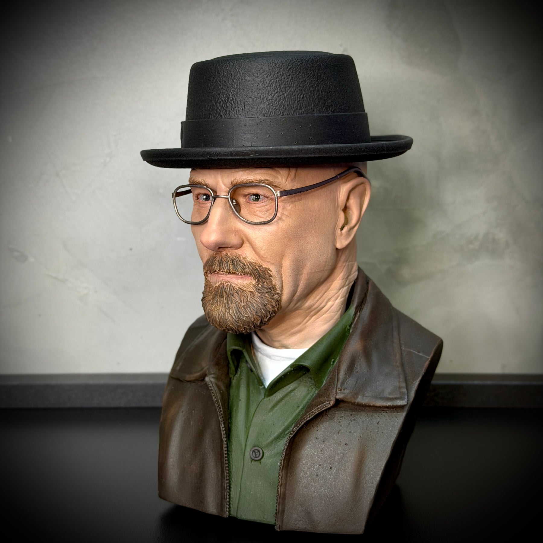 Action Figure Busto Walter White 1/4 (Breaking Bad)  de luxo Resina pintado a mão Híper Realista Pronta Entrega Peça única