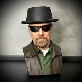Action Figure Busto Walter White 1/4 (Breaking Bad)  de luxo Resina pintado a mão Híper Realista Pronta Entrega Peça única