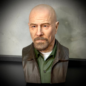 Action Figure Busto Walter White 1/4 (Breaking Bad)  de luxo Resina pintado a mão Híper Realista Pronta Entrega Peça única