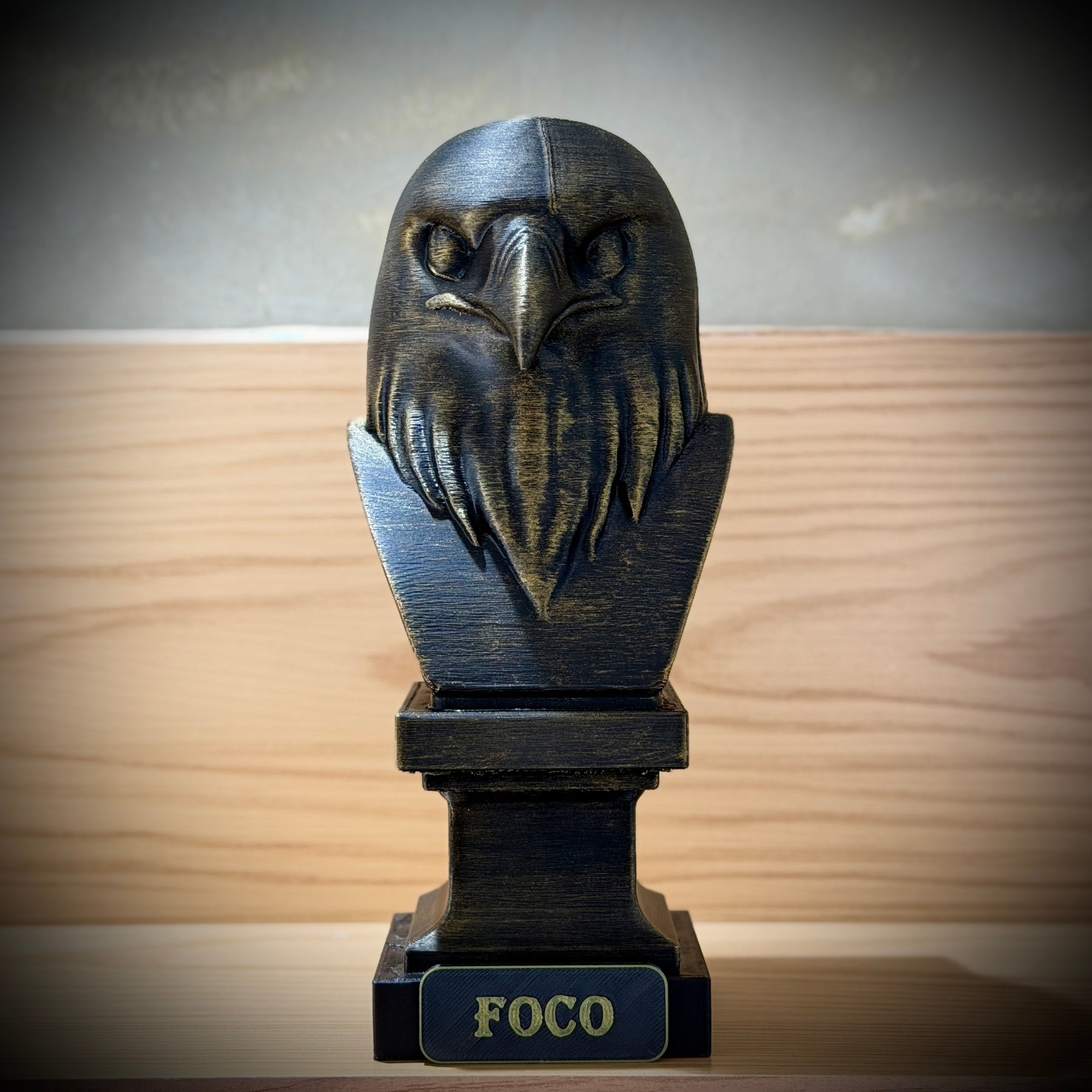 Kit 3 Totens Premium Decorativos Gold, Dourados, Aguia Foco, Tigre Força, Leão Fé de Luxo pintados a mão, Pronta entrega