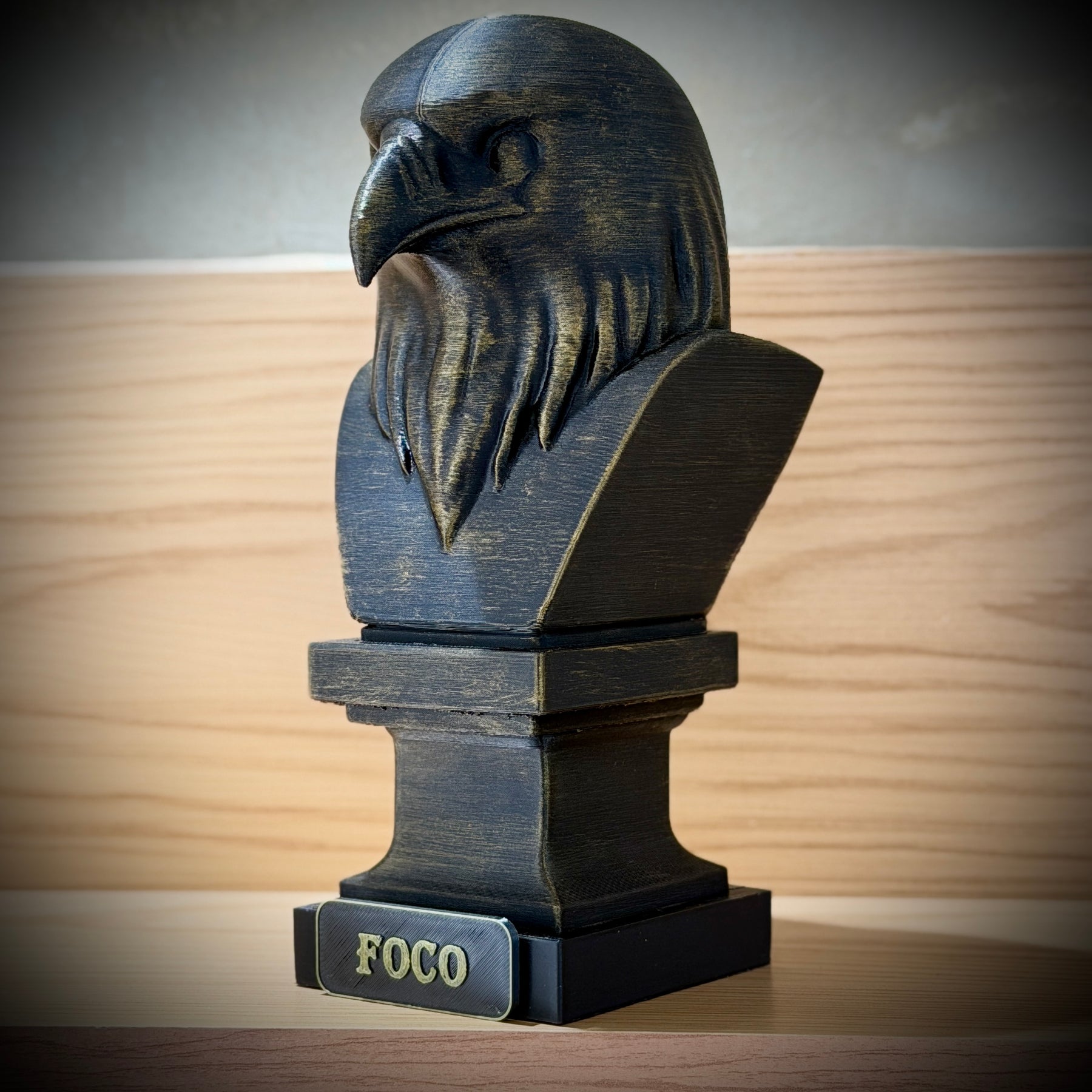 Kit 3 Totens Premium Decorativos Gold, Dourados, Aguia Foco, Tigre Força, Leão Fé de Luxo pintados a mão, Pronta entrega