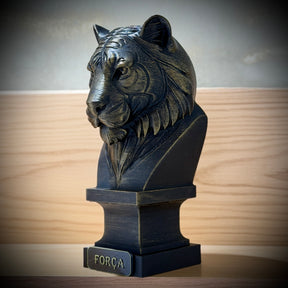 Kit 3 Totens Premium Decorativos Gold, Dourados, Aguia Foco, Tigre Força, Leão Fé de Luxo pintados a mão, Pronta entrega