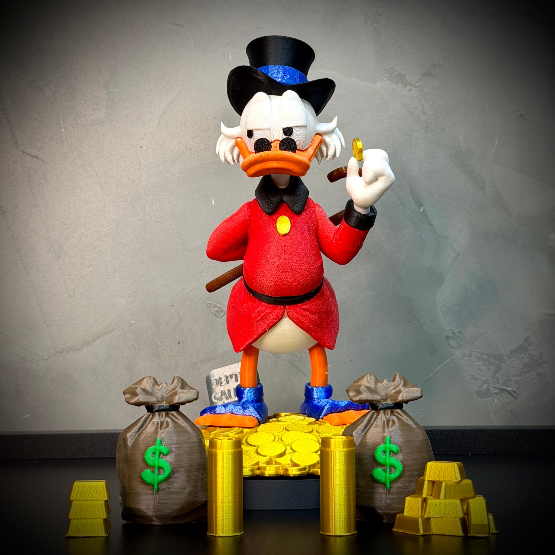 The Lucky Duck– ( Diorama Tio Patinhas estilo Cartoon) COMPLETO 8 PEÇAS Premium de Luxo a mão, Pronta entrega Limitado