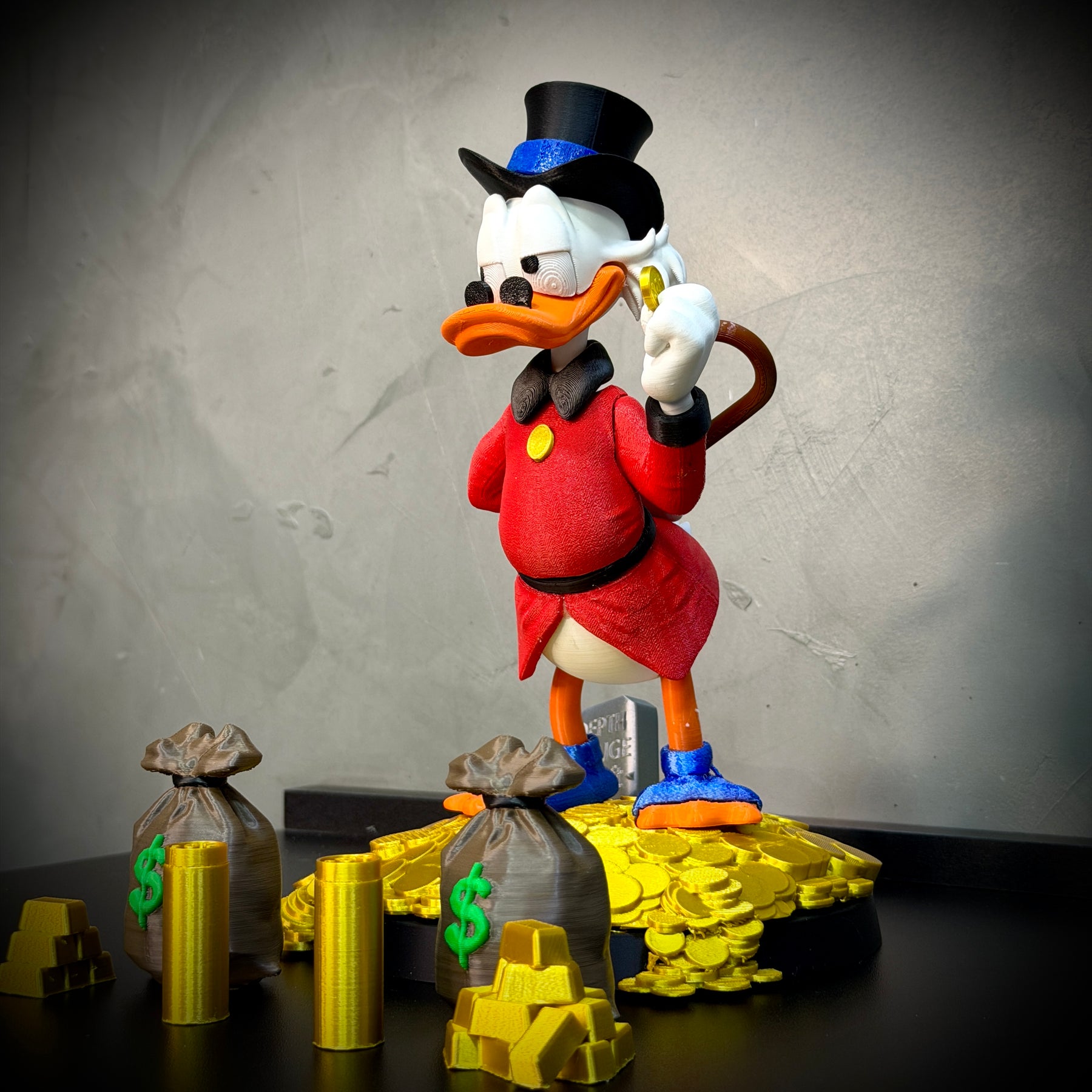 The Lucky Duck– ( Diorama Tio Patinhas estilo Cartoon) COMPLETO 8 PEÇAS Premium de Luxo a mão, Pronta entrega Limitado
