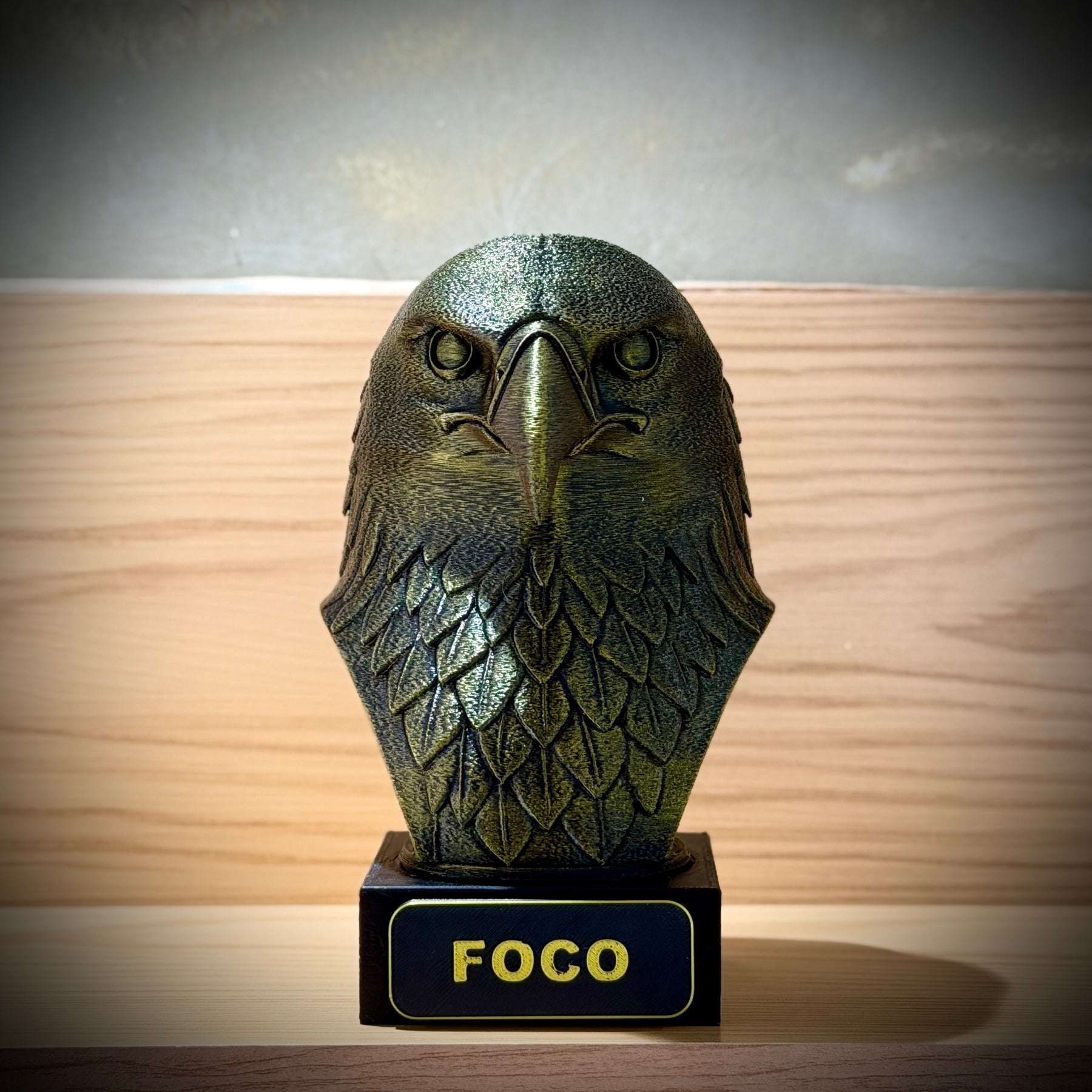 Kit 3 Bustos Premium Decorativos Leão Disciplina, Lobo Execução, Aguia Foco, de Luxo pintados a mão, Pronta entrega