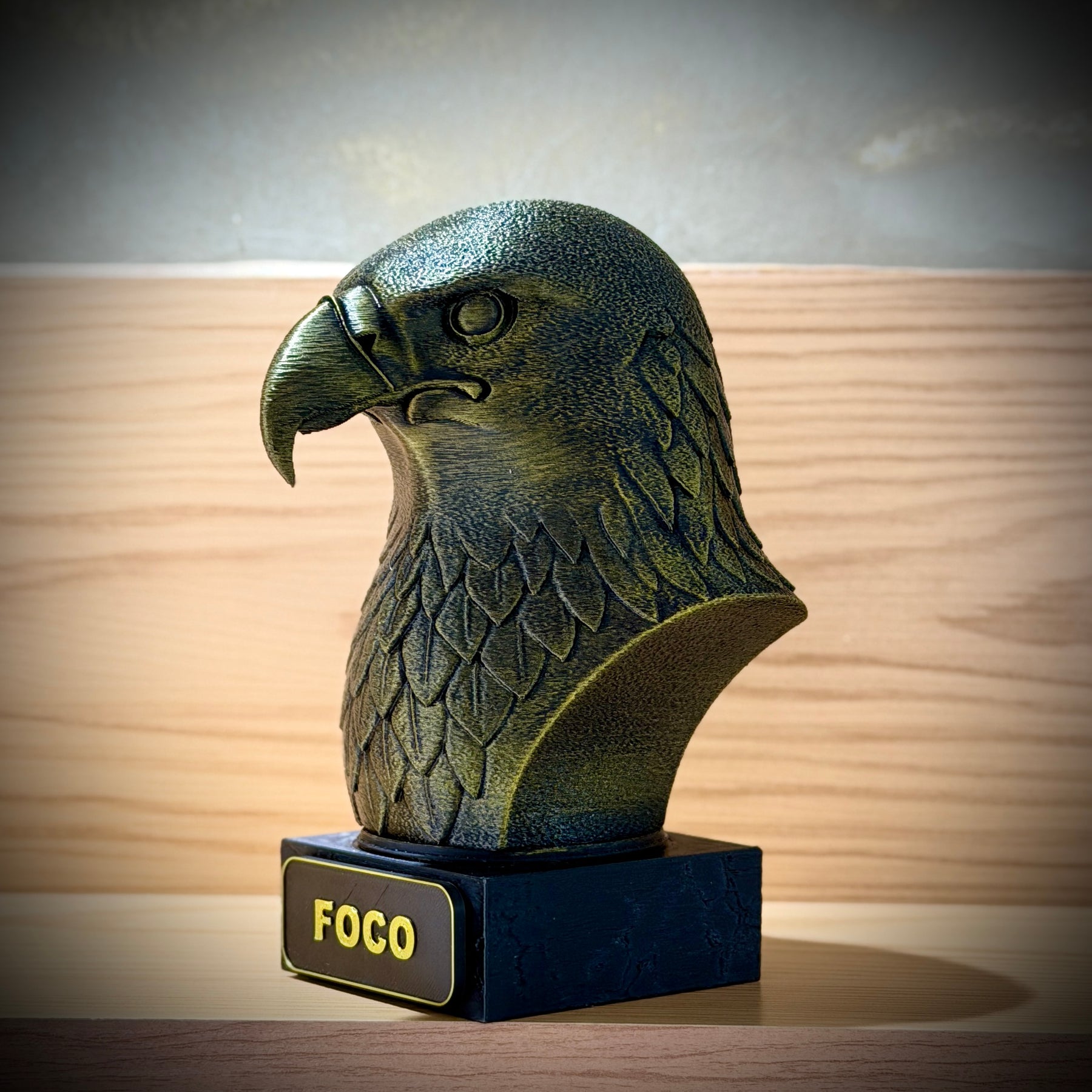 Kit 3 Bustos Premium Decorativos Leão Disciplina, Lobo Execução, Aguia Foco, de Luxo pintados a mão, Pronta entrega