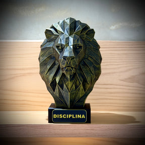 Kit 3 Bustos Premium Decorativos Leão Disciplina, Lobo Execução, Aguia Foco, de Luxo pintados a mão, Pronta entrega