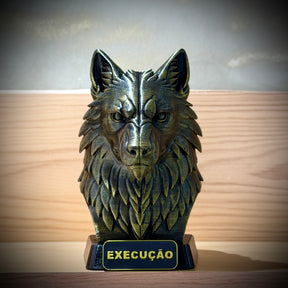 Kit 3 Bustos Premium Decorativos Leão Disciplina, Lobo Execução, Aguia Foco, de Luxo pintados a mão, Pronta entrega