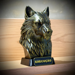 Kit 3 Bustos Premium Decorativos Leão Disciplina, Lobo Execução, Aguia Foco, de Luxo pintados a mão, Pronta entrega