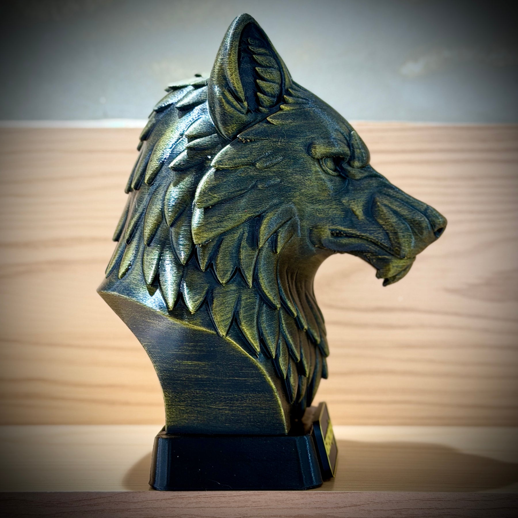 Kit 3 Bustos Premium Decorativos Leão Disciplina, Lobo Execução, Aguia Foco, de Luxo pintados a mão, Pronta entrega