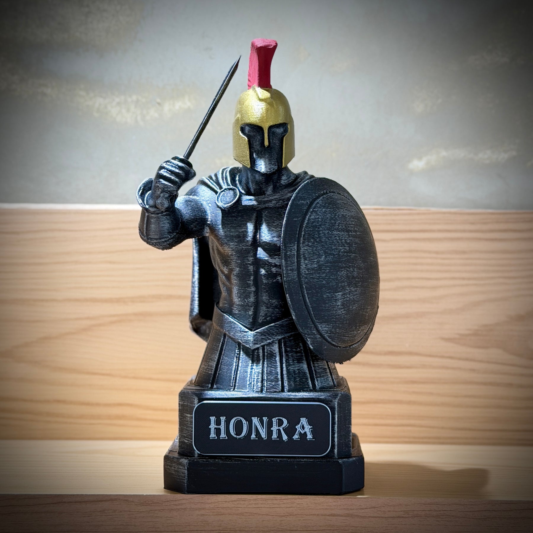 Kit 3 Bustos The Spartan Honor – Os Três Espartanos: Força, Honra e Coragem Premium Decorativo  de Luxo pintado a mão, Pronta entrega