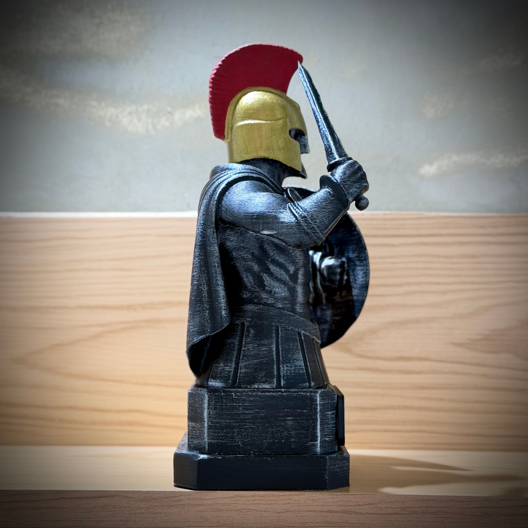 Kit 3 Bustos The Spartan Honor – Os Três Espartanos: Força, Honra e Coragem Premium Decorativo  de Luxo pintado a mão, Pronta entrega