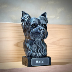 The Real love Bust🐶❤️ ( busto pet nome personalizado) Arte Premium Decorativa  de Luxo Pintada a Mão