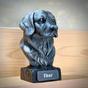 The Real love Bust🐶❤️ ( busto pet nome personalizado) Arte Premium Decorativa  de Luxo Pintada a Mão