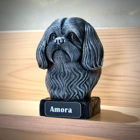 The Real love Bust🐶❤️ ( busto pet nome personalizado) Arte Premium Decorativa  de Luxo Pintada a Mão