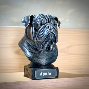 The Real love Bust🐶❤️ ( busto pet nome personalizado) Arte Premium Decorativa  de Luxo Pintada a Mão