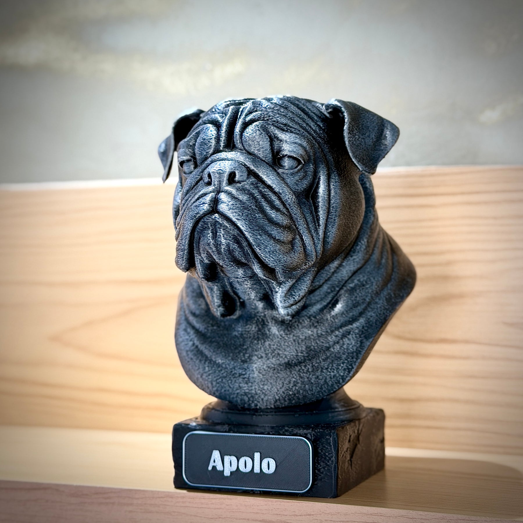 The Real love Bust🐶❤️ ( busto pet nome personalizado) Arte Premium Decorativa  de Luxo Pintada a Mão