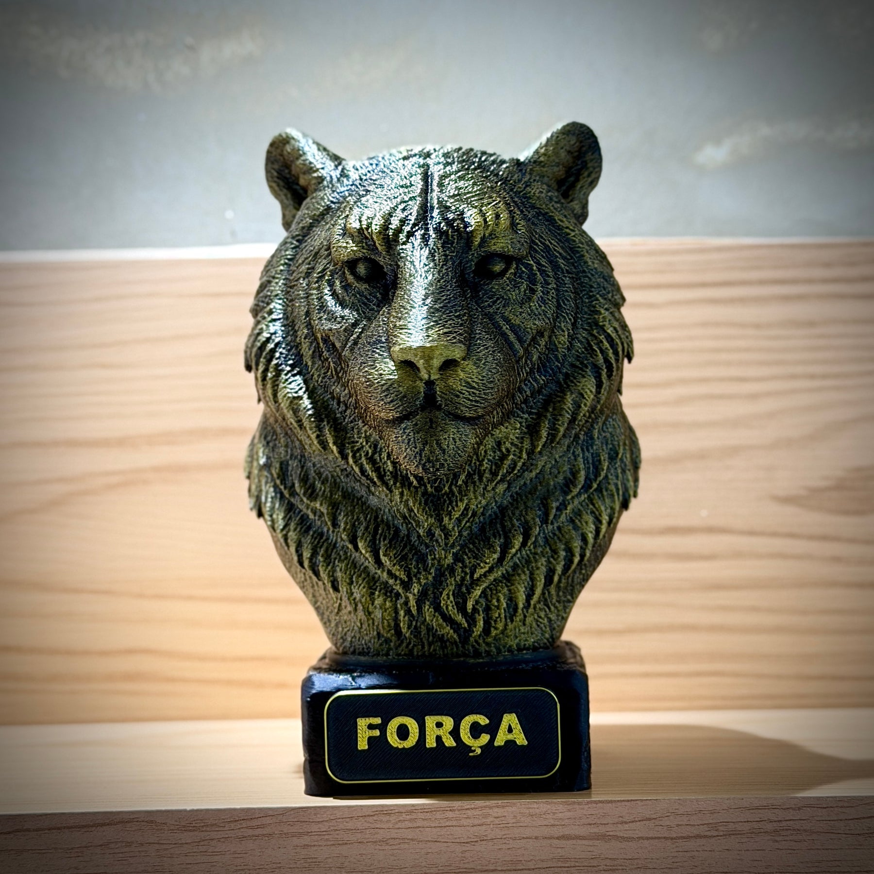 Kit 3 Bustos Premium Decorativos Aguia Foco, Tigre Força, Leão Fé, de Luxo pintados a mão, Pronta entrega