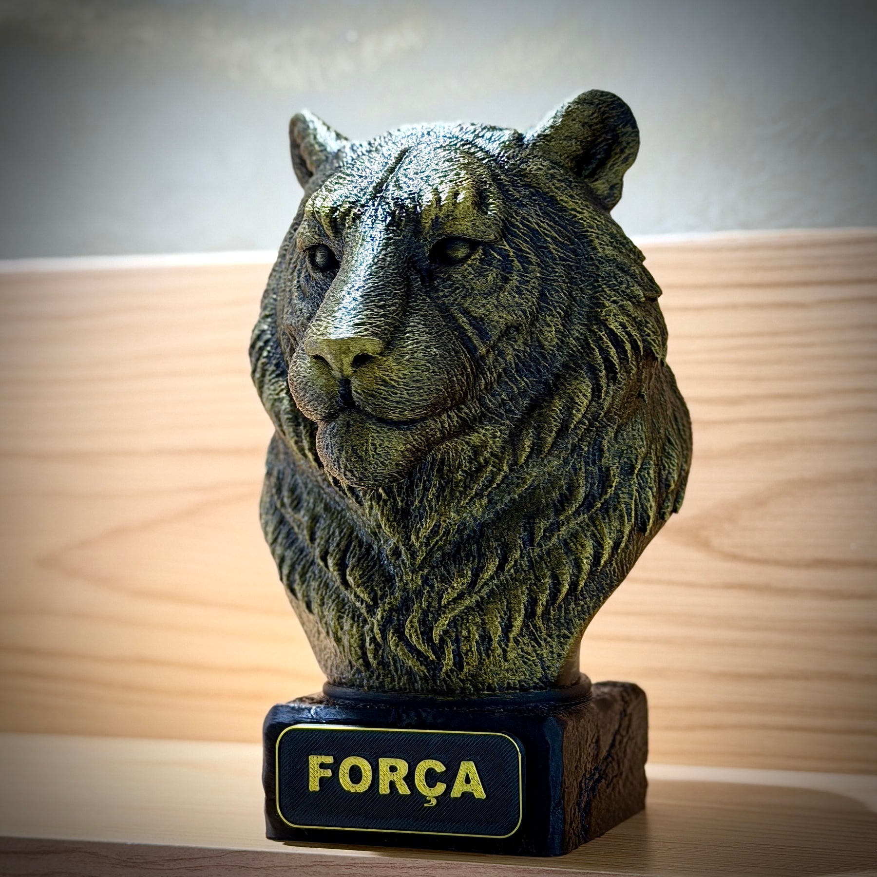 Kit 3 Bustos Premium Decorativos Aguia Foco, Tigre Força, Leão Fé, de Luxo pintados a mão, Pronta entrega