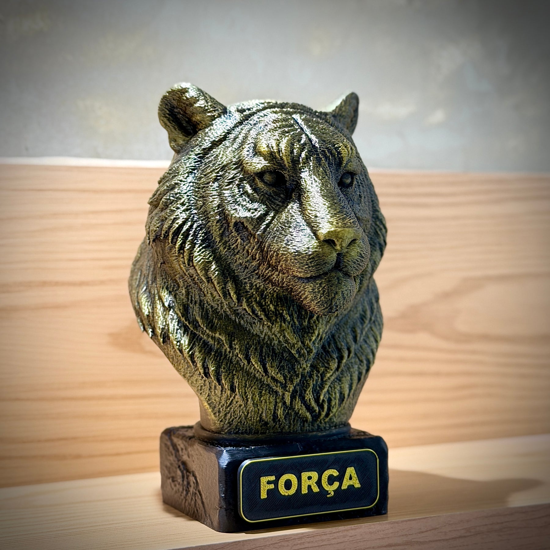 Kit 3 Bustos Premium Decorativos Aguia Foco, Tigre Força, Leão Fé, de Luxo pintados a mão, Pronta entrega