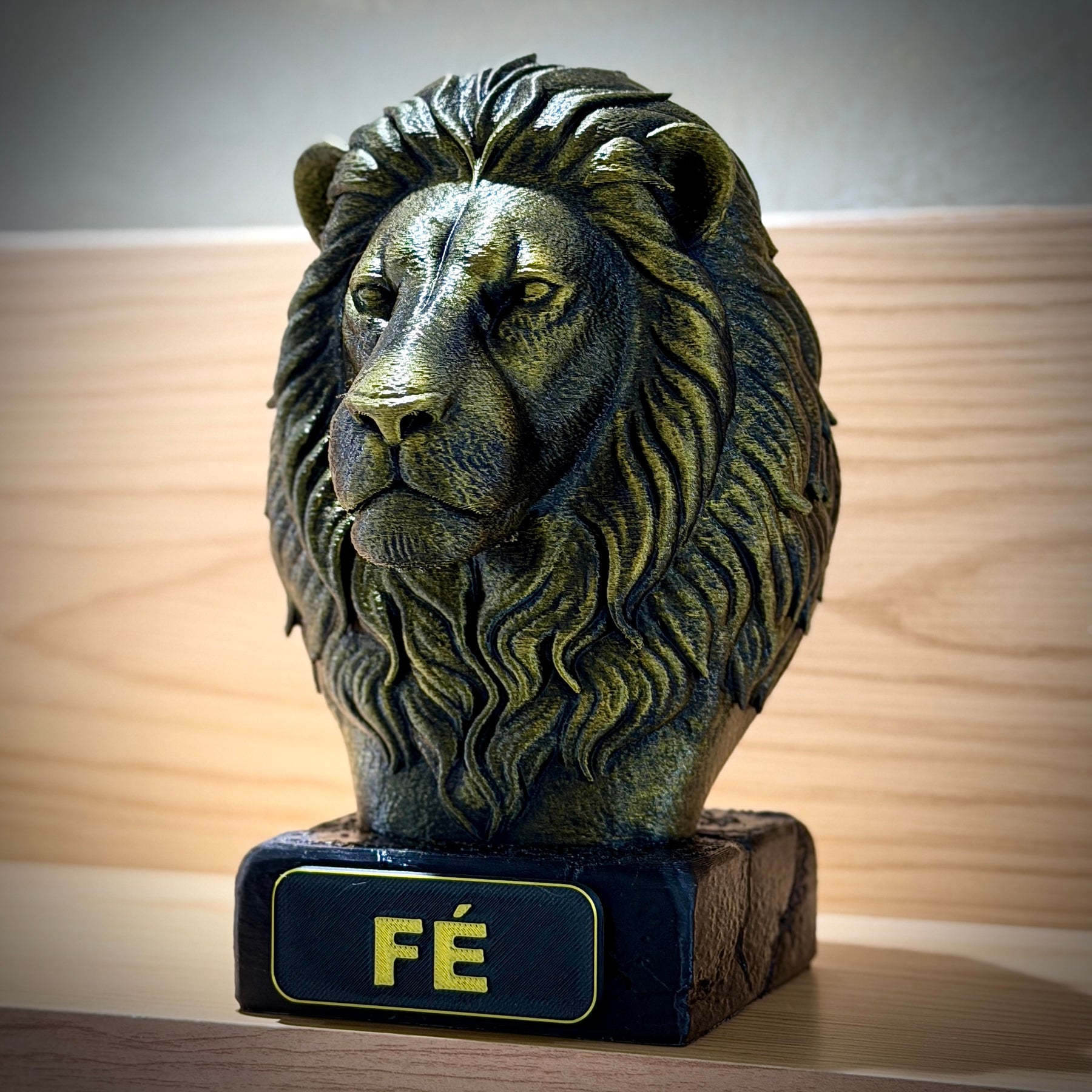 Kit 3 Bustos Premium Decorativos Aguia Foco, Tigre Força, Leão Fé, de Luxo pintados a mão, Pronta entrega