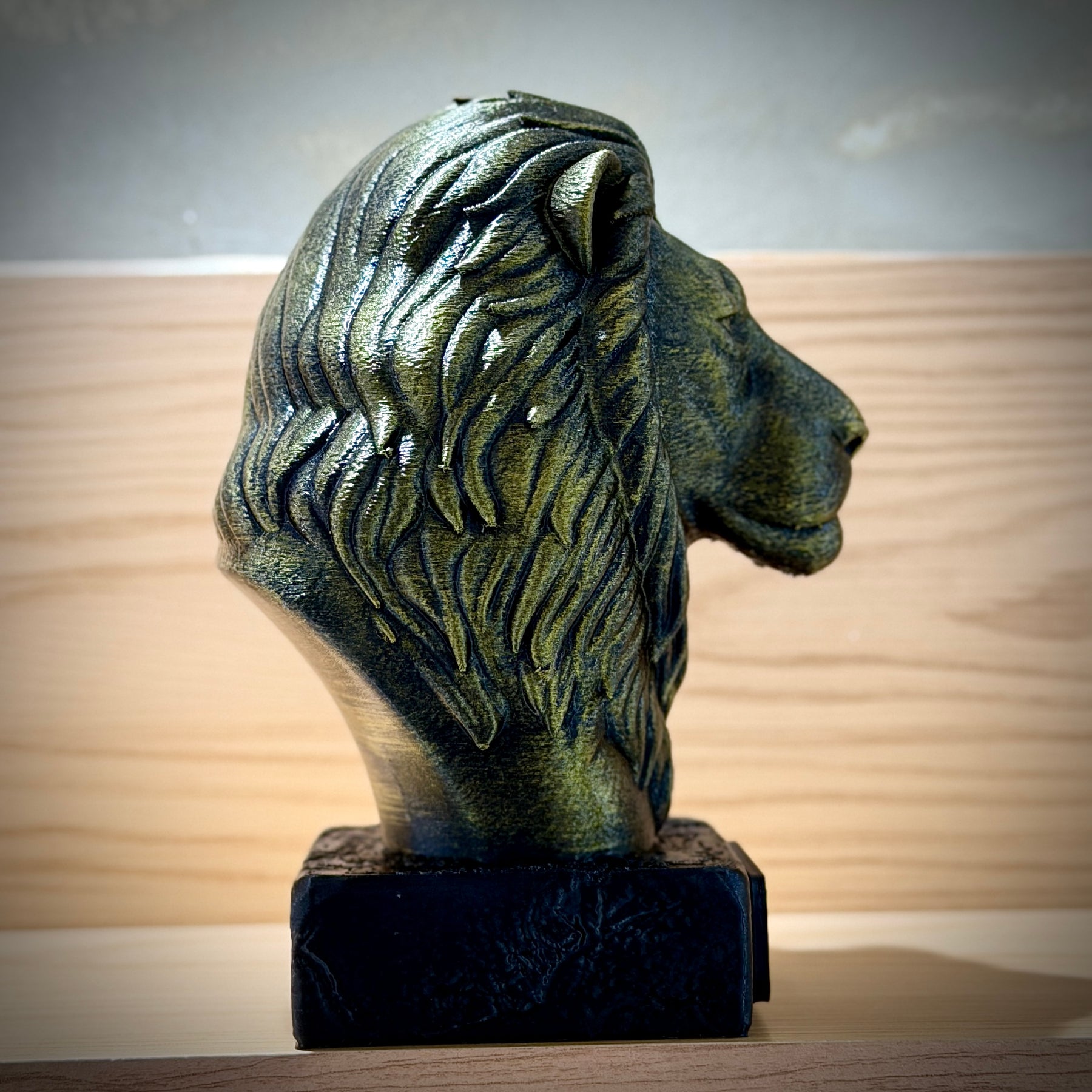 Kit 3 Bustos Premium Decorativos Aguia Foco, Tigre Força, Leão Fé, de Luxo pintados a mão, Pronta entrega