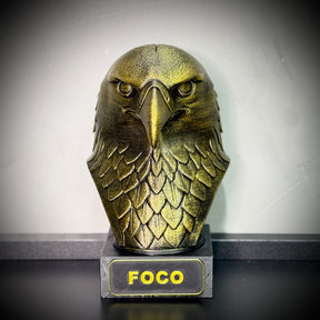 Kit 3 Bustos Premium Decorativos Aguia Foco, Tigre Força, Leão Fé, de Luxo pintados a mão, Pronta entrega