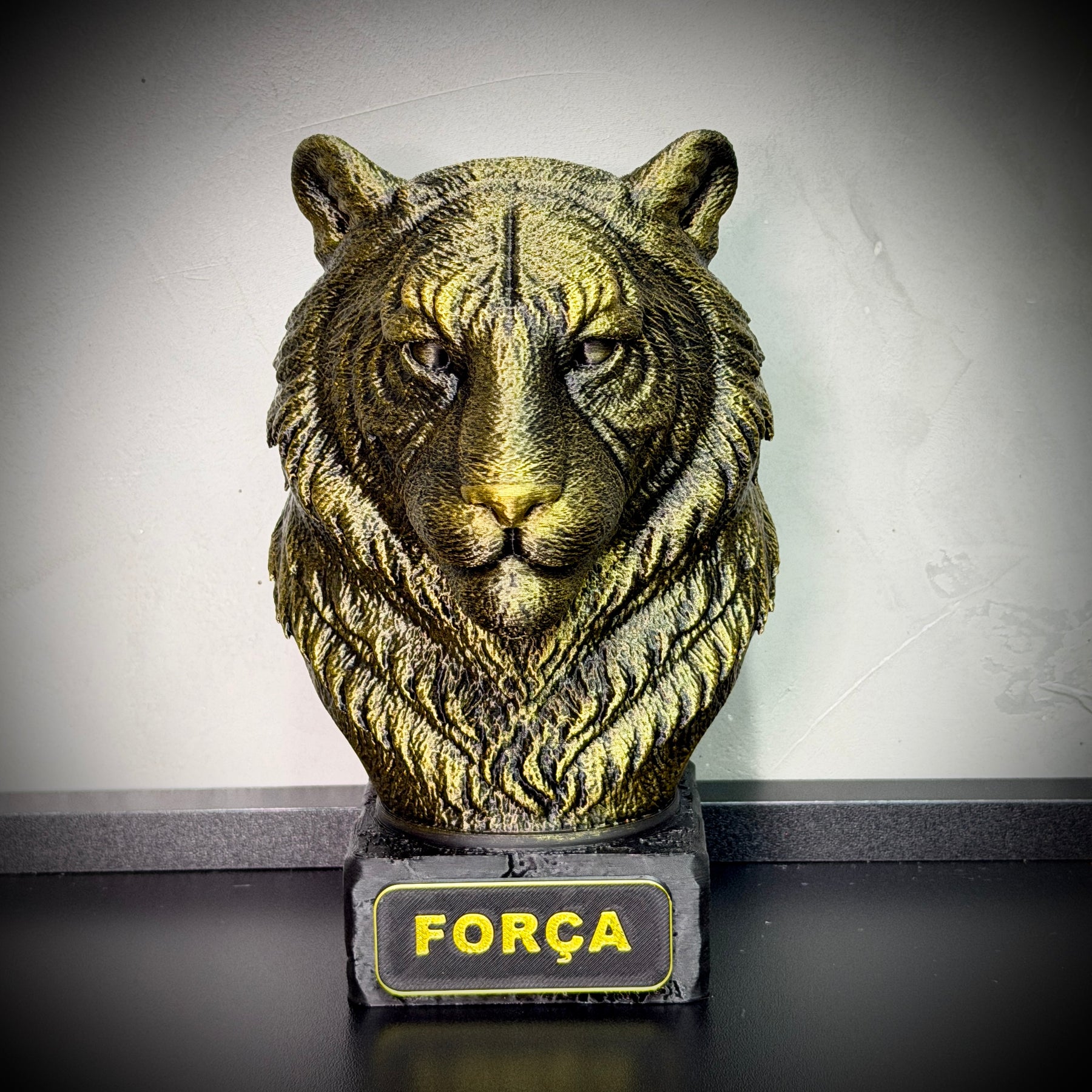 Kit 3 Bustos Premium Decorativos Aguia Foco, Tigre Força, Leão Fé, de Luxo pintados a mão, Pronta entrega