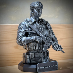 The Military Legacy ( Figure decorativa Profissoes: Policial Militar)  Premium Decorativo  de Luxo pintado a mão, Pronta entrega