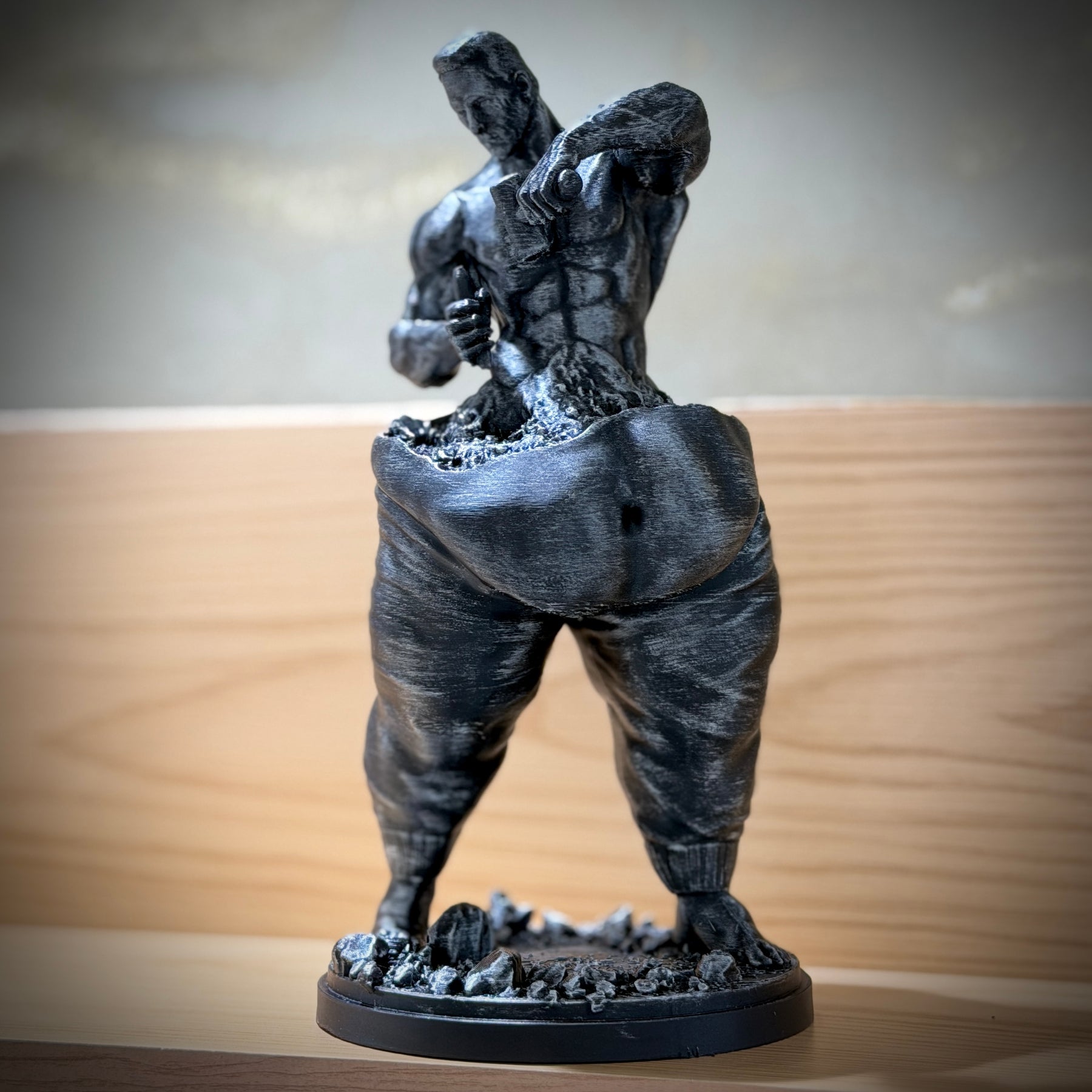 The self sculptor ( Figure decorativa Fitness saúde )  Premium Decorativo  de Luxo pintado a mão, Pronta entrega