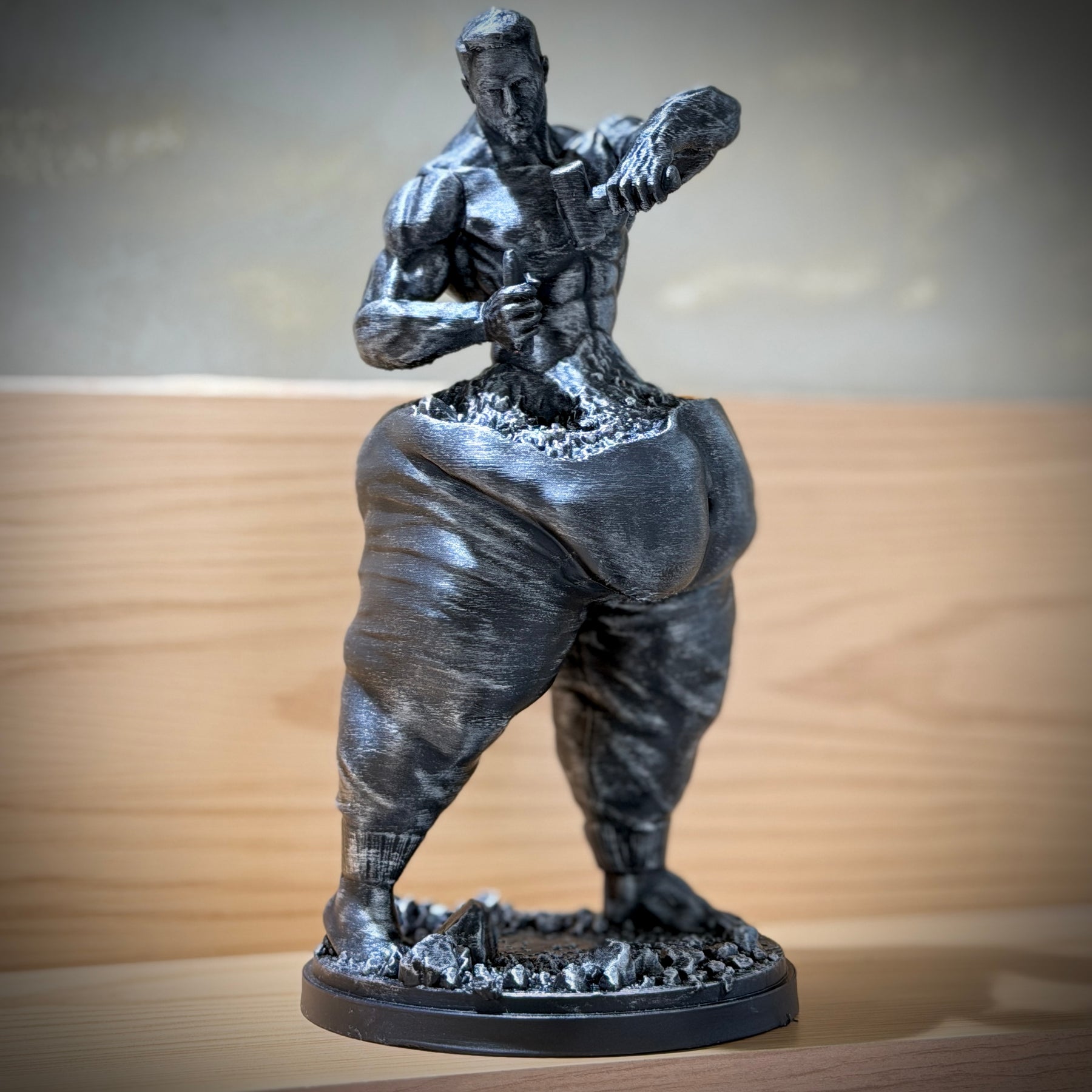 The self sculptor ( Figure decorativa Fitness saúde )  Premium Decorativo  de Luxo pintado a mão, Pronta entrega