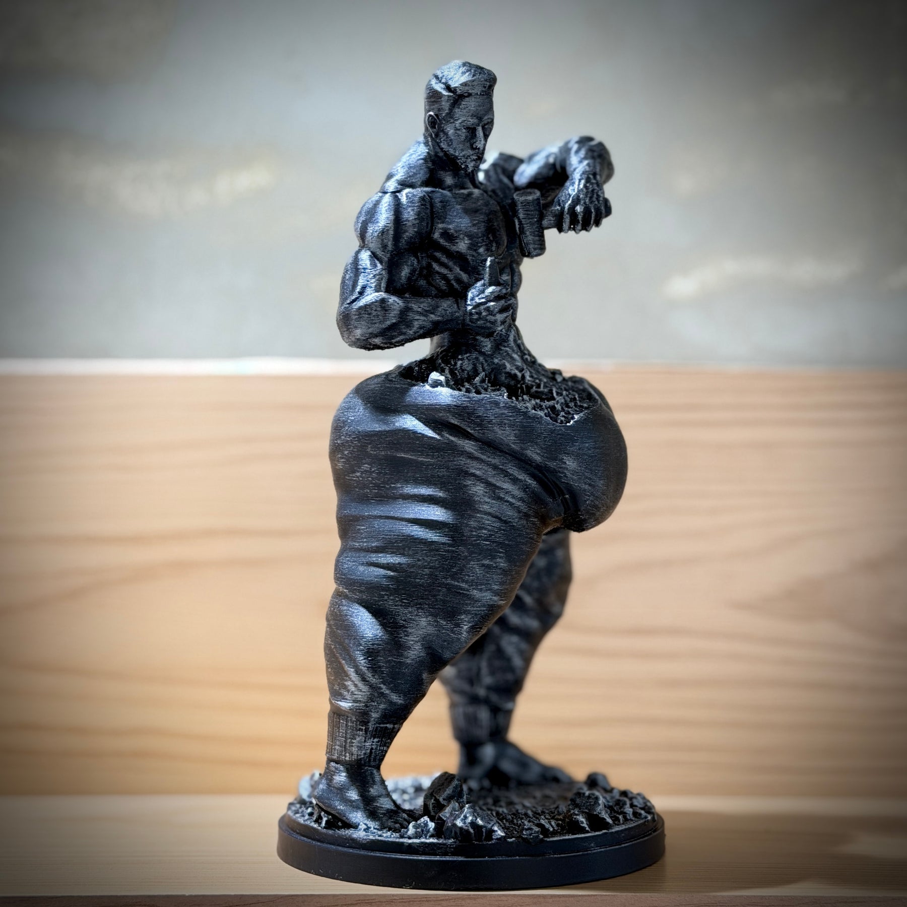 The self sculptor ( Figure decorativa Fitness saúde )  Premium Decorativo  de Luxo pintado a mão, Pronta entrega