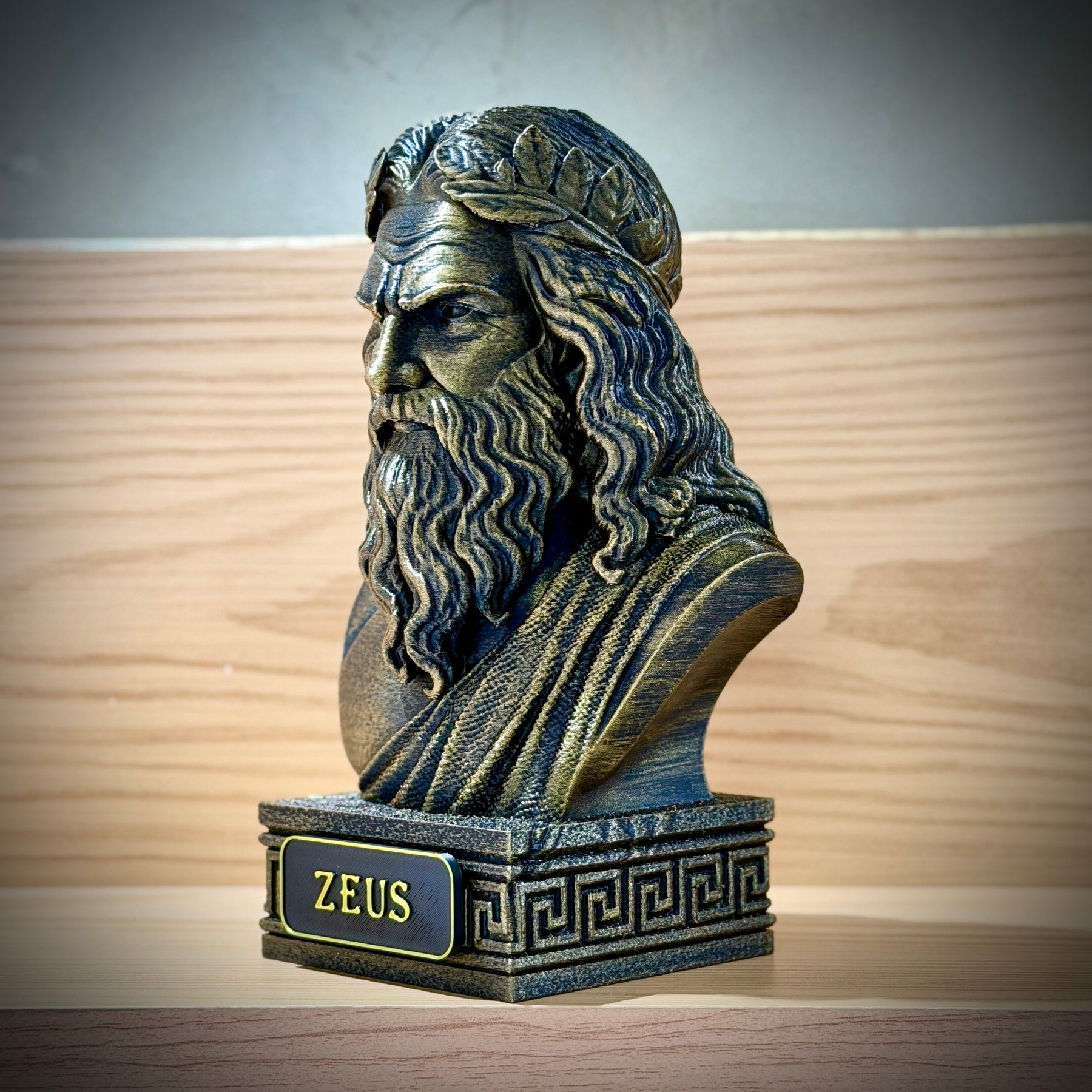 The Olympian gods – Kit 3 Bustos  Zeus, Poseidon & Hades Premium Decorativo  de Luxo pintado a mão, Pronta entrega